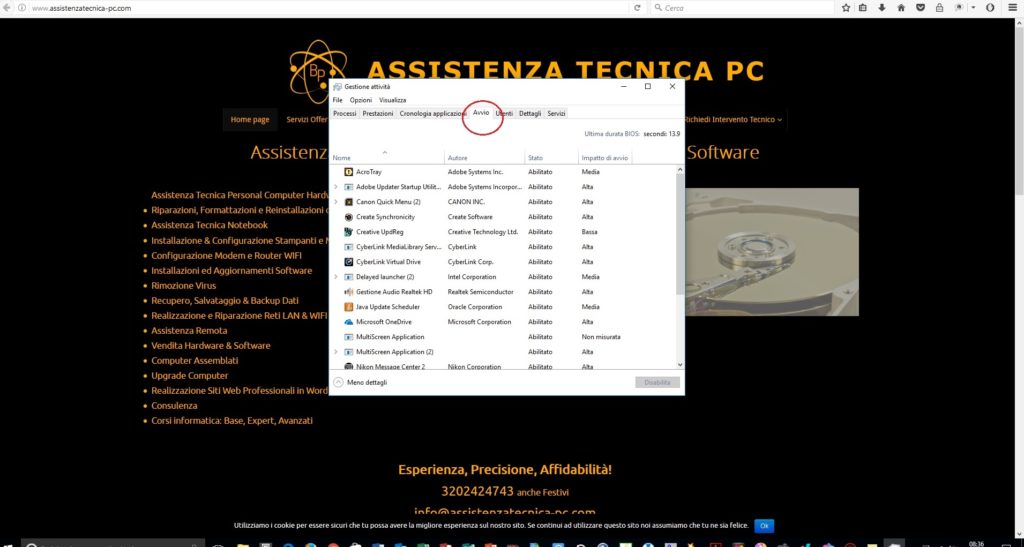 velocizzare windows 10